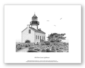 Old Point Loma Lighthouse Print - Limited Edition Print