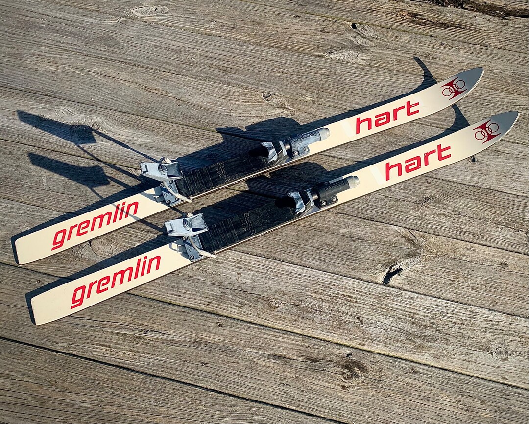 C.1973 HART GREMLIN Youth Short Skis 120cm Vintage Kids Skis
