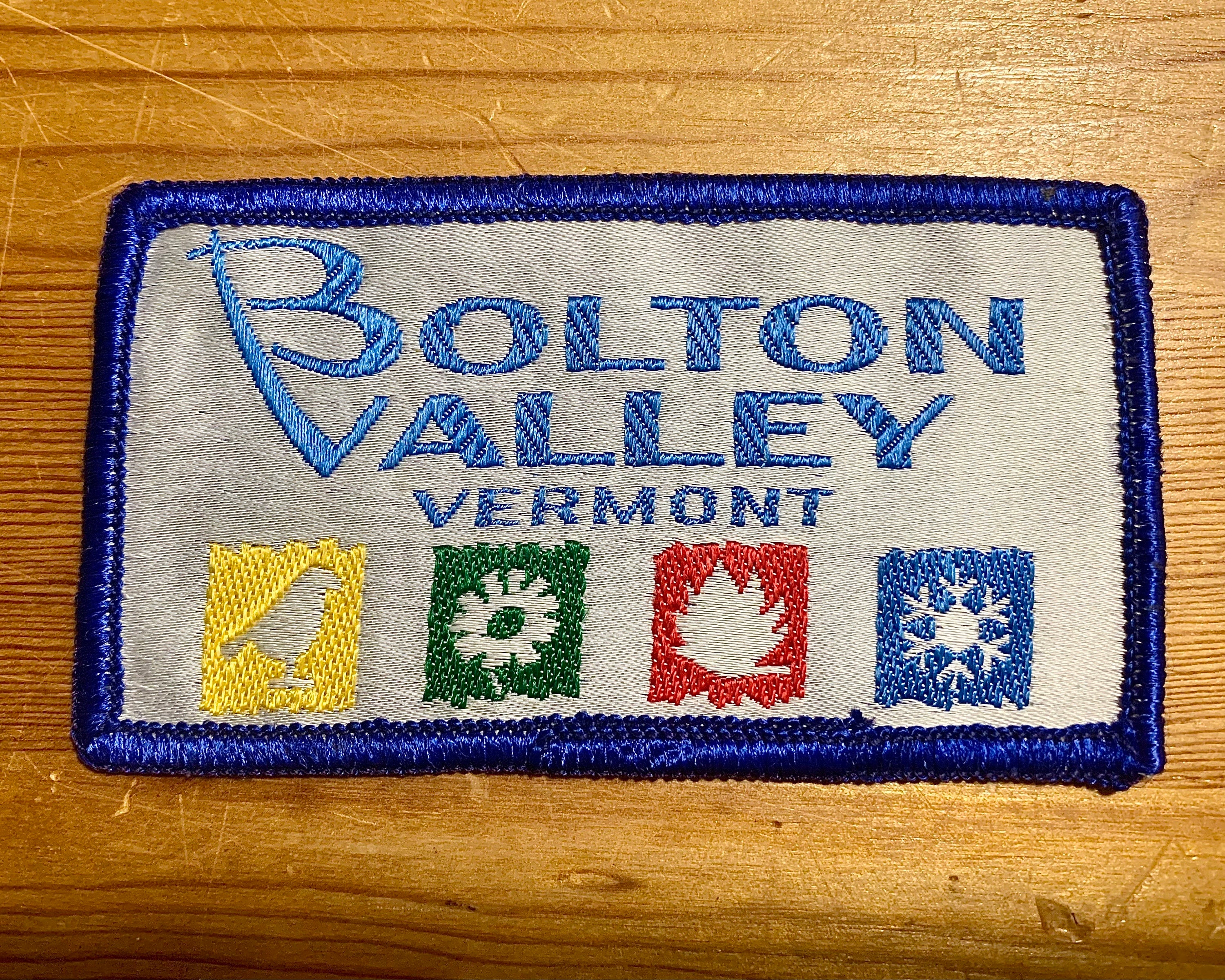 1970s Vintage BOLTON VALLEY Ski Patch Vermont Skiing