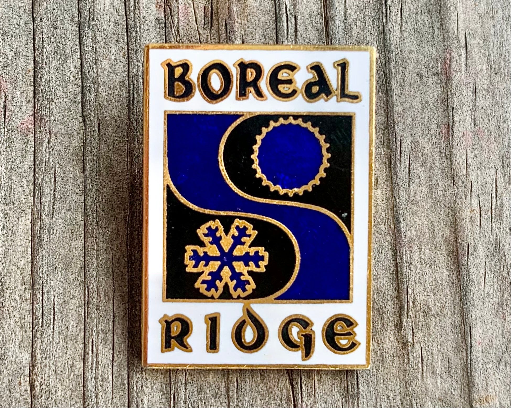 1980's BOREAL RIDGE Vintage Ski Pin Skiing Travel Lake Tahoe CA Donner ...