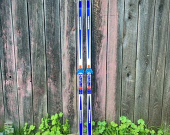 C.1968 HOLZNER International Adventurer 19ocm Skis Vintage Wood