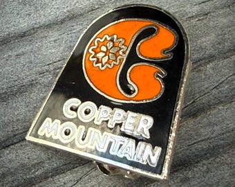 1970's COPPER MOUNTAIN Ski Pin, COLORADO Frisco Summit County, Vintage Skiing Souvenir, Travel Badge