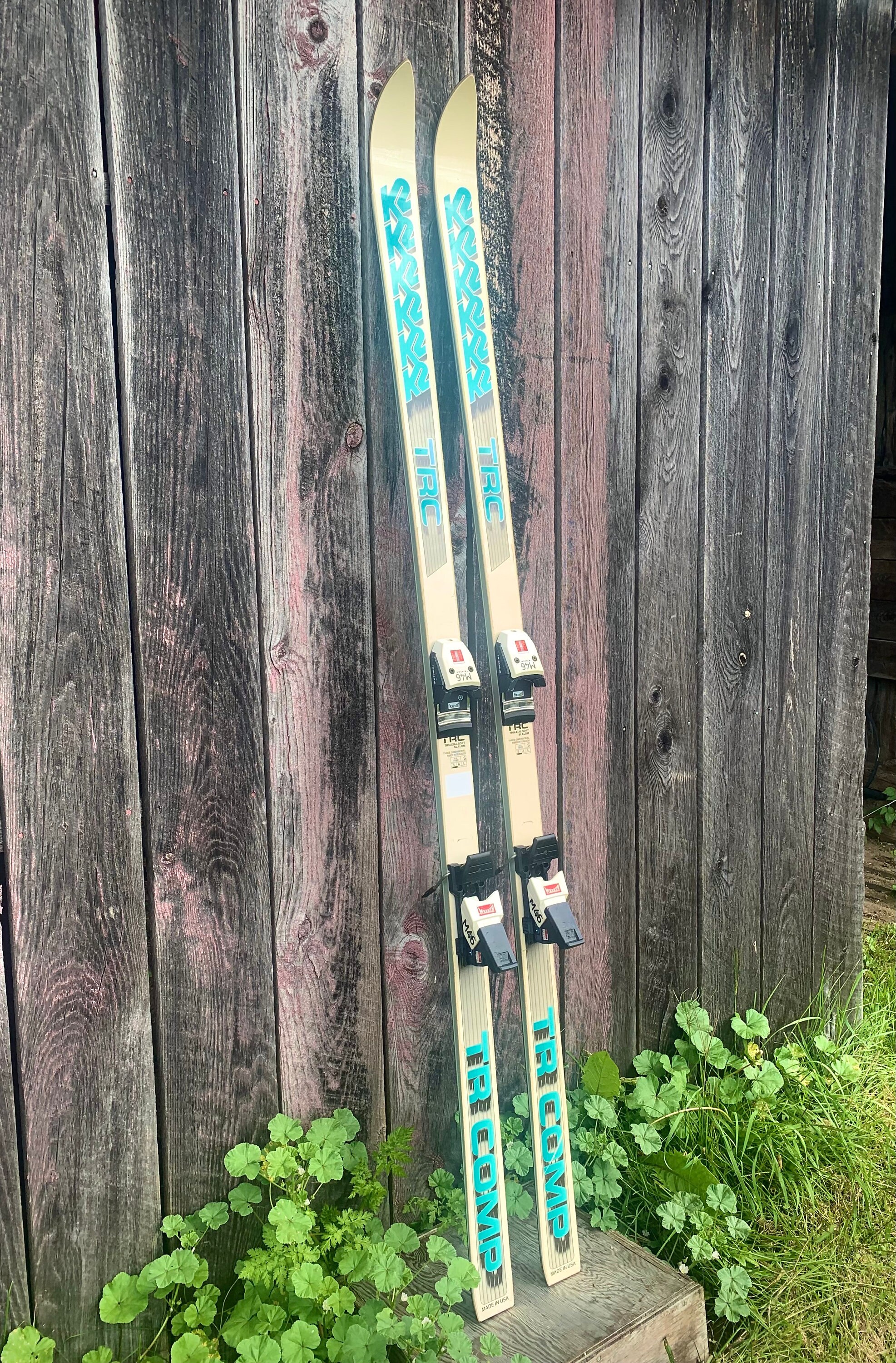 1989 K2 TR Comp Vintage Skis Wood Core Antique Marker M46
