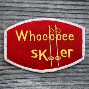 1970's WHOOPPEE SKI CLUB Patch, Nubs Nob Skiing, Harbor Springs Michigan, Travel Vintage Antique