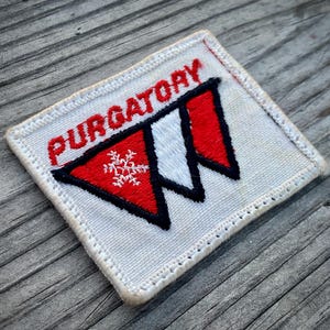 1980&#39;s PURGATORY Ski Patch, Vintage COLORADO Resort Skiing Travel Badge
