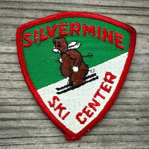 1970&#39;s SILVERMINE SKI CENTER Patch, Vintage Catskills New York, Lost Area, Skiing Travel Badge