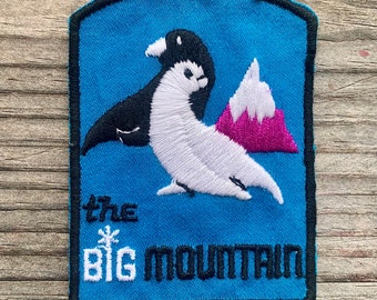 1970's BIG MOUNTAIN Ski Patch WHITEFISH Montana Skiing Vintage Mt Antique Badge Pin
