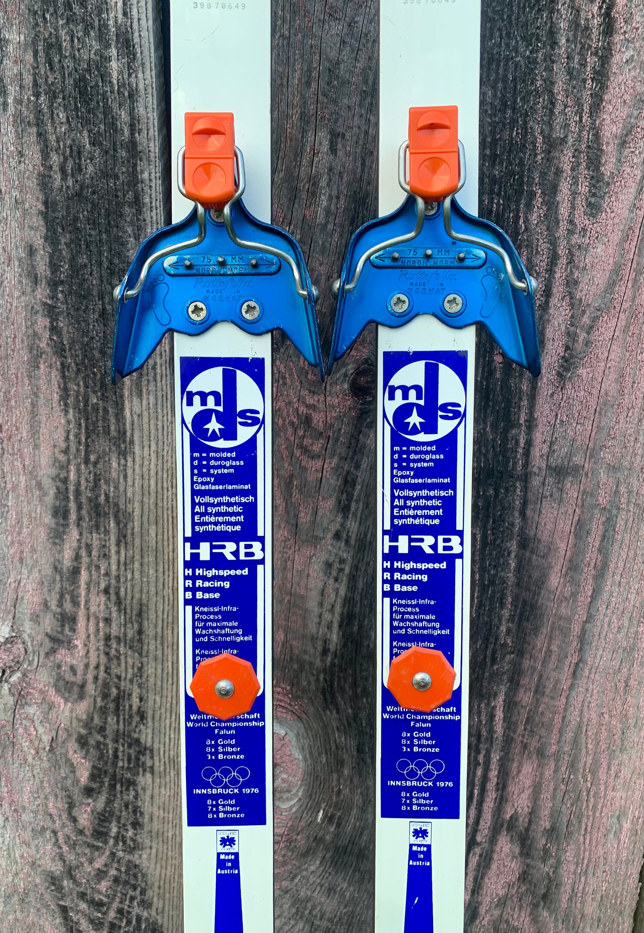 1970's KNEISSL Touring Vintage Nordic Skis Wood Core Antique