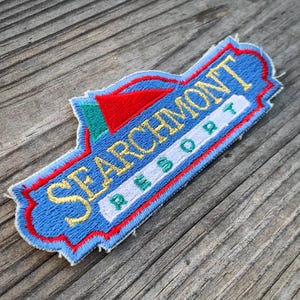 1980&#39;s SEARCHMONT RESORT Ski Patch Vintage ONTARIO Canada Skiing Travel Badge