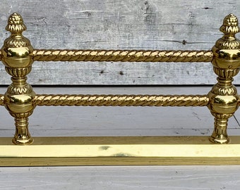 Antique Brass Fireplace Fender Art Nouveau Sleigh Design Etsy