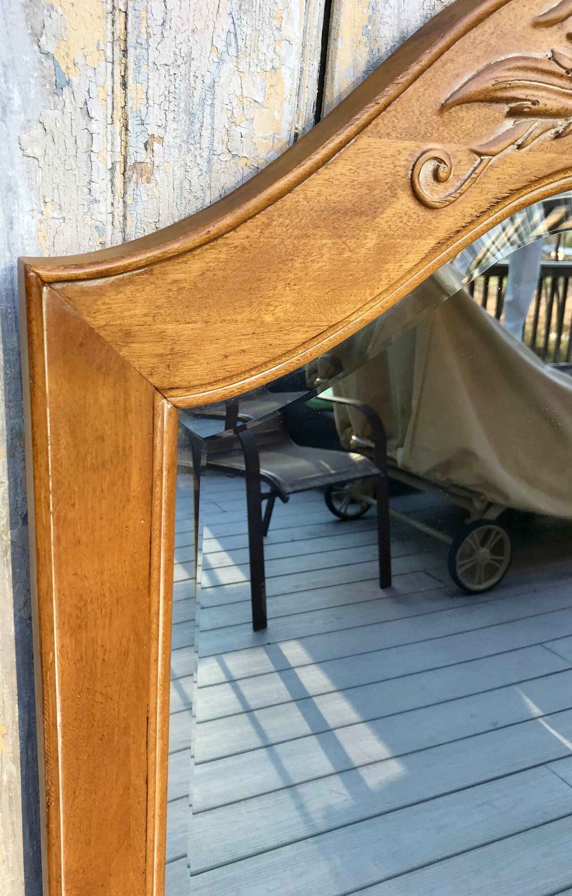 Ethan Allen Country French 48 Mirror 5240 Carved Birch Etsy