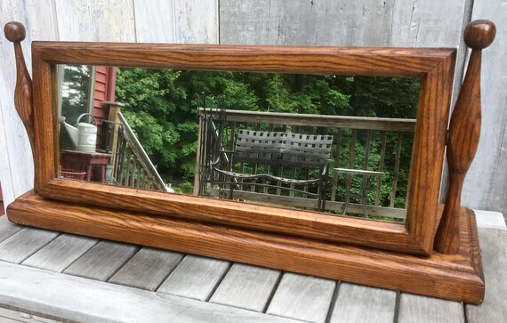 Antique Victorian Tiger Oak 29w Adjustable Tilt Dresser Etsy