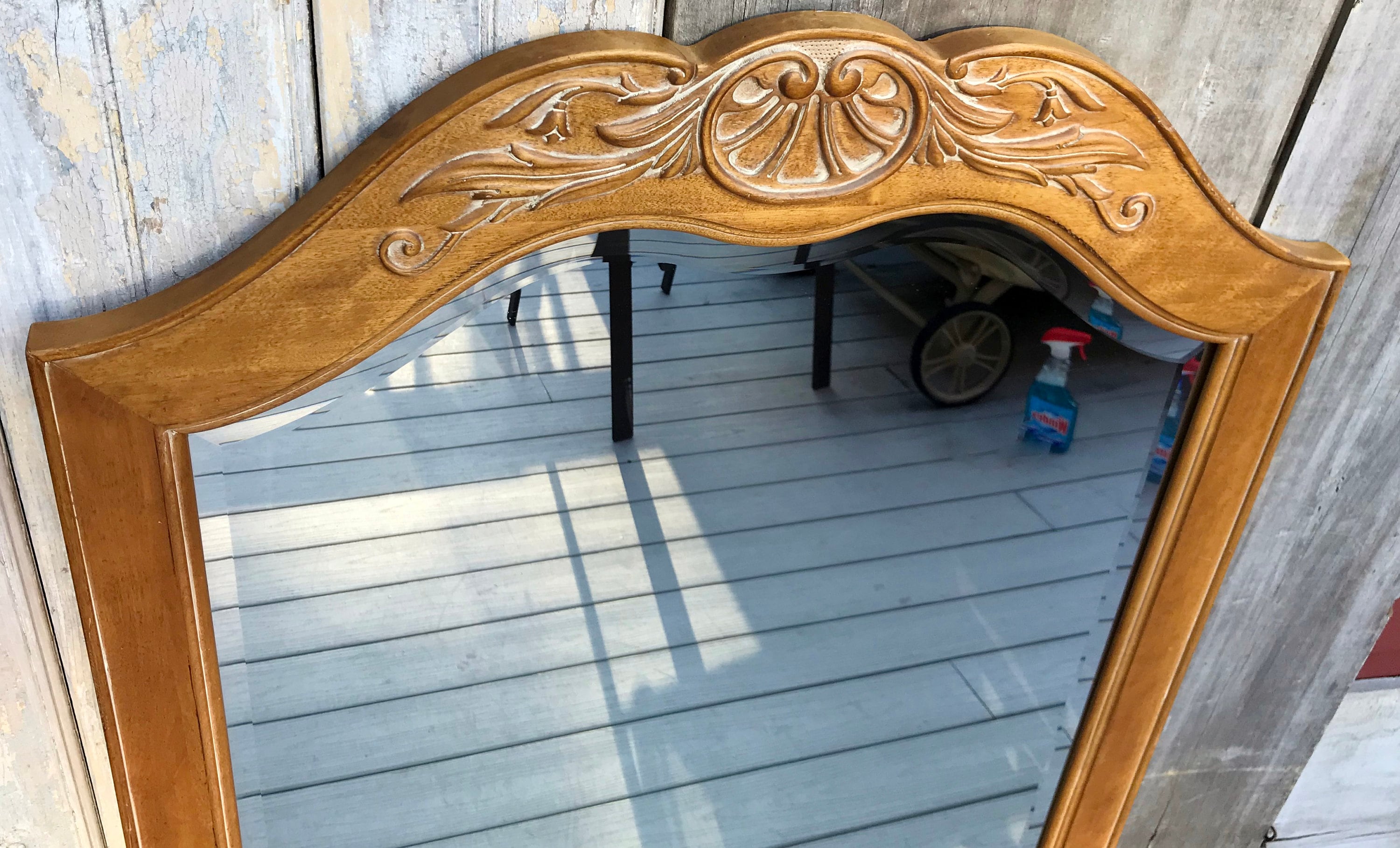 Ethan Allen Country French 48 Mirror 5240 Carved Birch Etsy