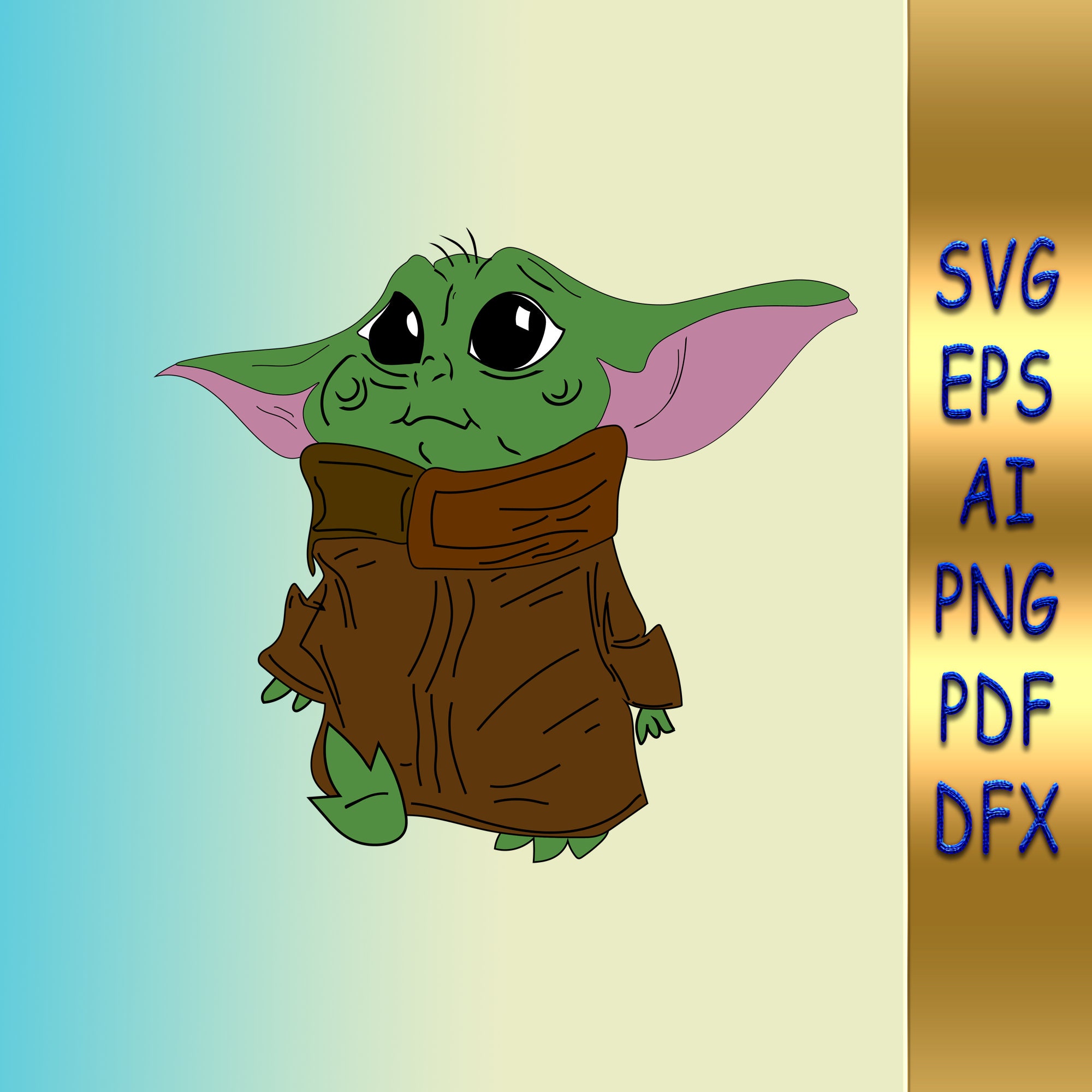Download Baby Yoda Illustration Vector - Free Premium Vector Download