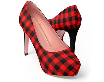 Buffalo Check High Heels