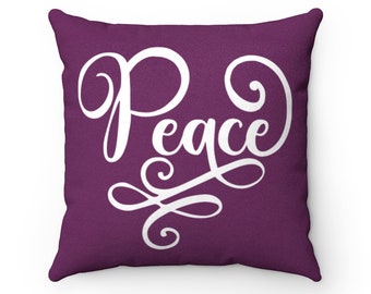 Peace Joy Pillow Etsy