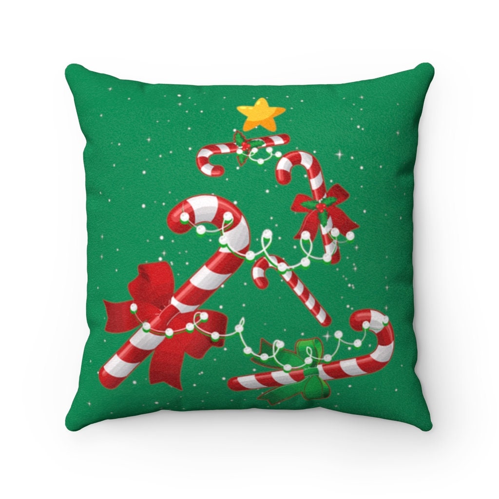 Candy Cane Pillow Christmas Pillow Holiday Pillow Gifts For Etsy