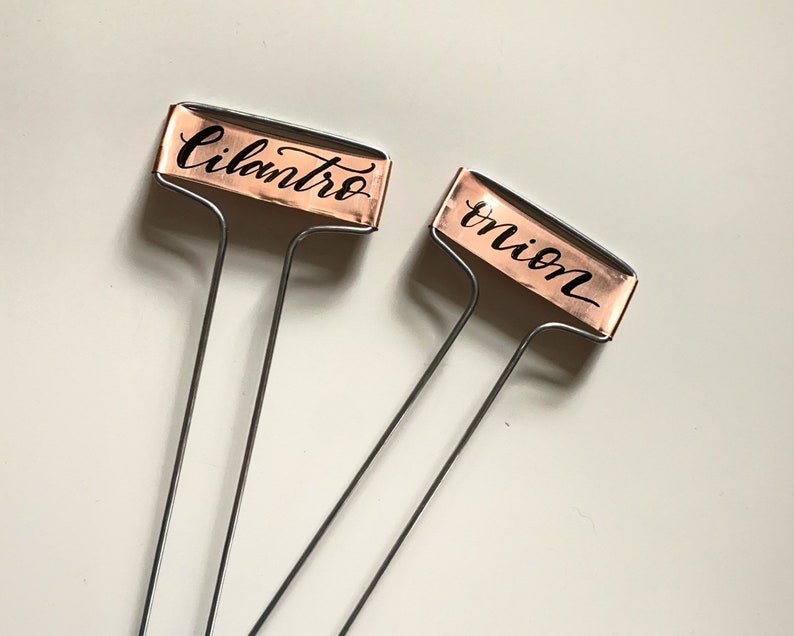 Personalized Handwritten Metal Garden Stakes Markers Labels Etsy