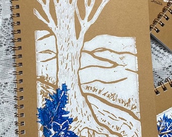 Linocut Block Print Journal: Nature Sketchbook, Artist Notebook