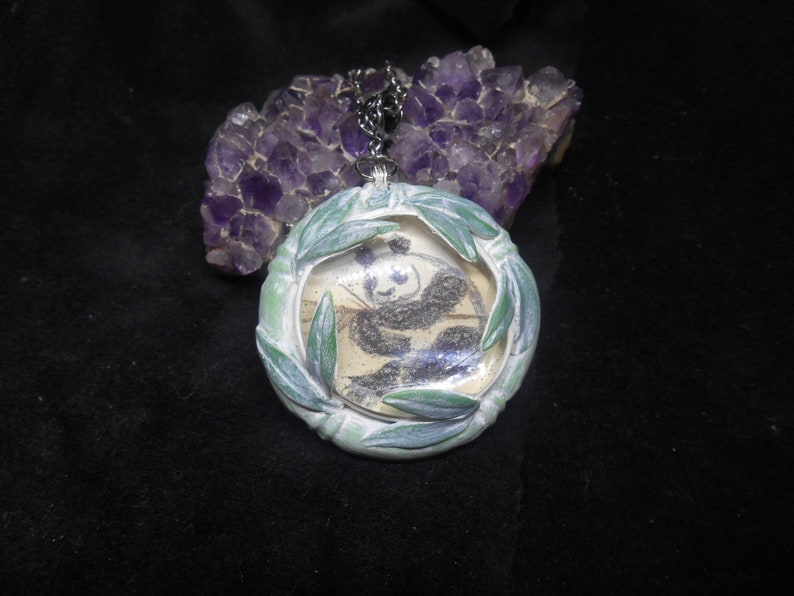 Imperial Panda Talisman polymer clay pendant polymer clay Etsy