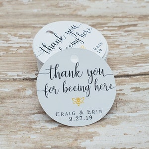 thank you for beeing here, honey tags, bridal shower favor, wedding favor, honey stick, wedding tag, coral, a sweet thank you (346BH)