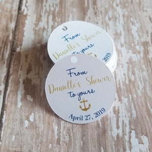 Wedding Shower Tag, Baby Shower Tag, From My Shower to yours, bath bomb, bath salts, shower, bridal shower, shower favors, nautical (059A)