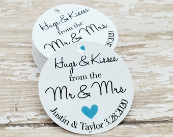 Mini Hugs and Kisses from  Mr and Mrs, Bridal Shower Tag, Wedding Favor, Bridal Shower Favor, Party Favor, Future Mr and Mrs (144)