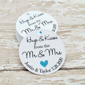 Mini Hugs and Kisses from  Mr and Mrs, Bridal Shower Tag, Wedding Favor, Bridal Shower Favor, Party Favor, Future Mr and Mrs (144)