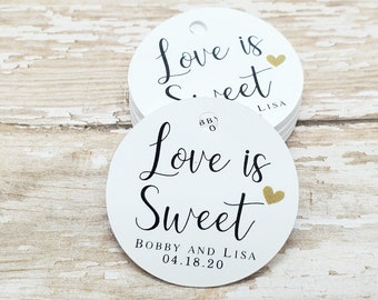 O amor é doce, etiqueta para cupcake, lembrancinha de casamento, chá de panela, chá de casamento, etiqueta de agradecimento, etiqueta para doces, lembrancinha de doces, bar de donuts (458)