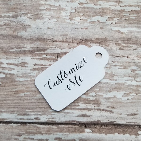 Custom Mini Tag, Custom Wedding Tag, Bridal Shower, Baby Shower, Thank You Tag, Business Tag, Rustic Tag, Nail Polish, Price Tag (002)