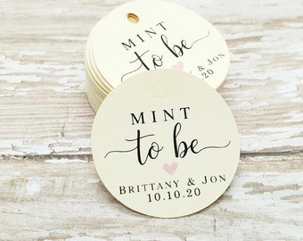 Mint to be, mint tags, wedding tags, bridal shower tags, wedding favor, bridal shower, perfect match, mint favor (417)