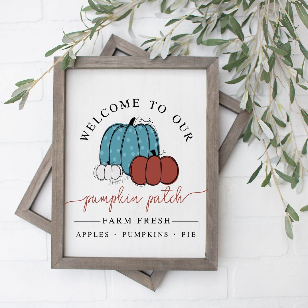 Fall Home Decor Sign Fall Printable PDF Pumpkin Patch Etsy
