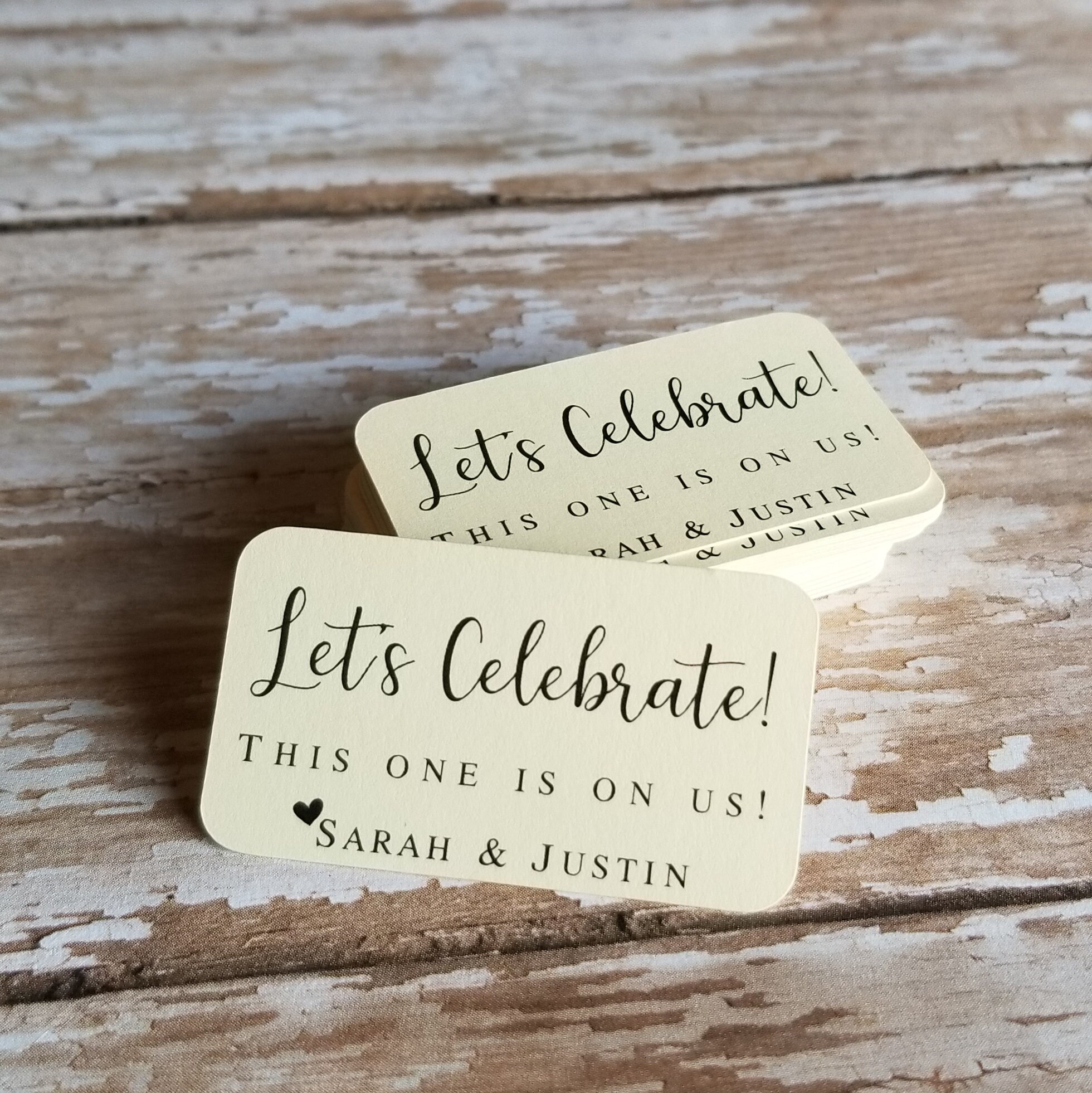 Drink Ticket, Good for one drink, wedding drink ticket, cheers, let's celebrate, this ones on us, drink token, wedding bar, bar ticket (304)