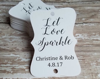 Let Love Sparkle, Sparkler Send off, Wedding Sparkler Send Off, Wedding Reception, Sparkler Tags, Wedding Sparklers, Custom Tag (117)