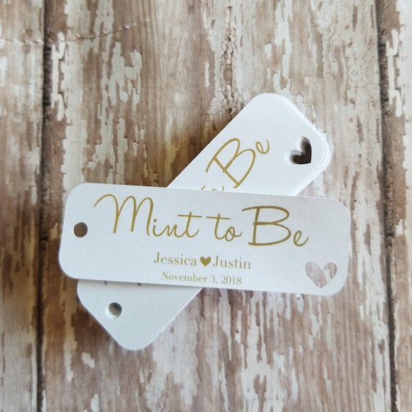 Mint to be, Wedding Tag, Bridal Shower Tag, Mint Favor, Love is Sweet, Meant to be, wedding favor, bridal shower favor, mints (202C)