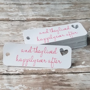 And they lived happily ever after, fairy tale wedding, Wedding Favor, Bridal Shower Favor, Bridal Shower Tag, Wedding Tag (170)
