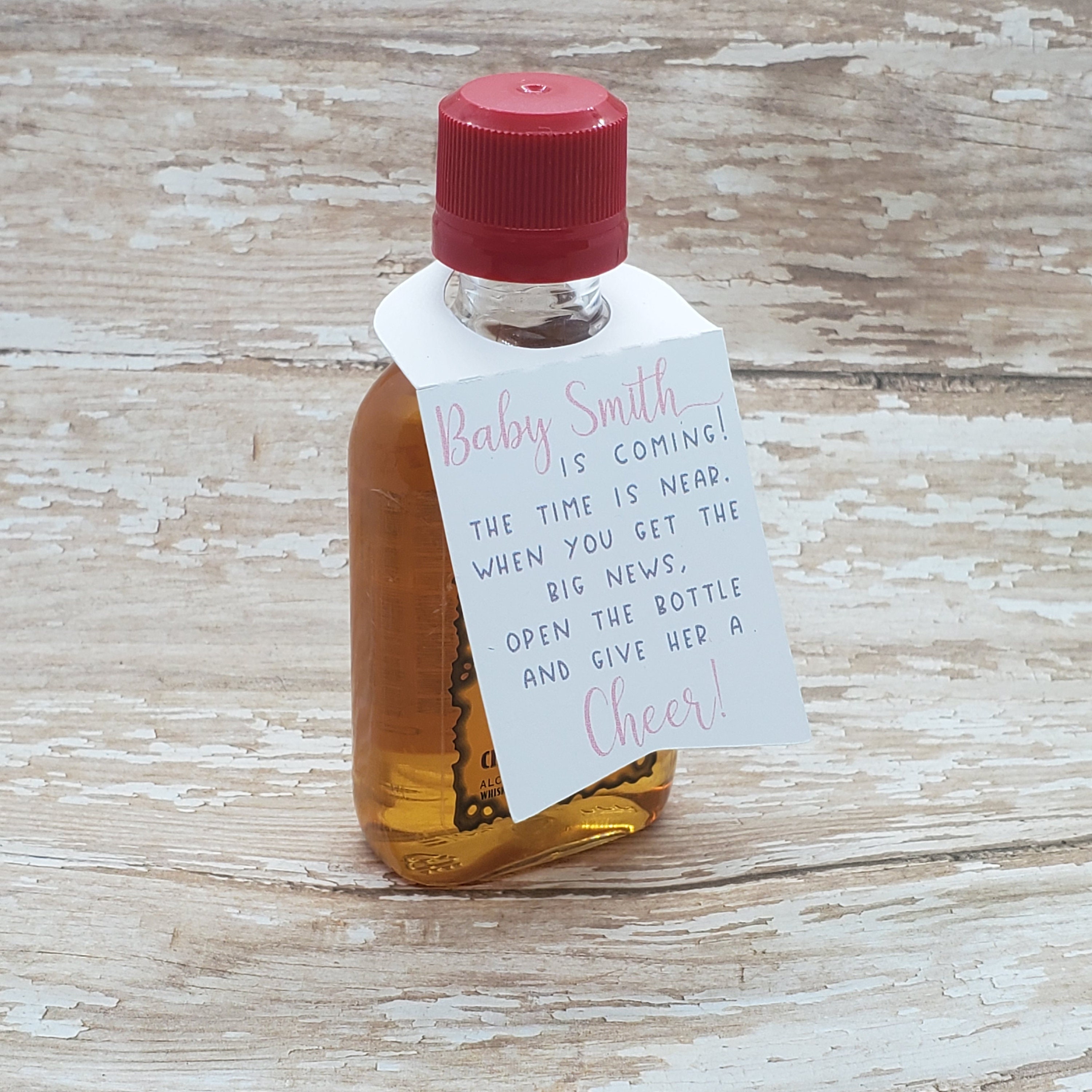 Baby Shower Liquor tags baby is coming baby shower give Etsy
