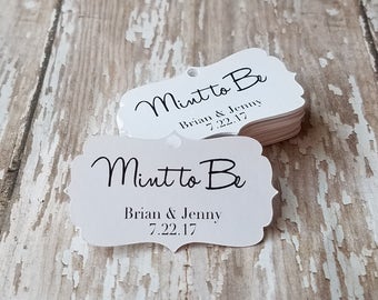 Mini Mint to Be Tags, Wedding tags, Wedding Mints, Wedding Favor, Reception Tags, Mint to be, Meant to Be, Mint Favors, Bridal Shower  (174)