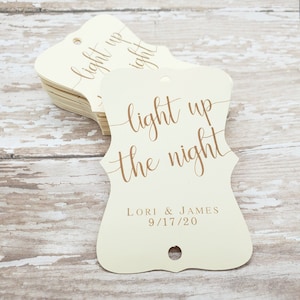 Light up the night, Sparkler Send off, Wedding Sparkler Send Off, Wedding Reception, Sparkler Tags, Wedding Sparklers, Custom Tag (466)