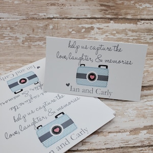 Etiquetas "Ayúdanos a capturar el amor", etiquetas desechables para cámaras, etiquetas para mesas, etiquetas para cámaras de boda, etiquetas para despedidas de soltera, etiquetas para baby shower, cámaras divertidas (TC4)