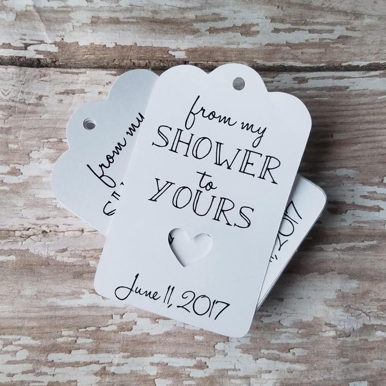 From My Shower To Yours Bridal Shower Tags Baby Shower Tags Etsy