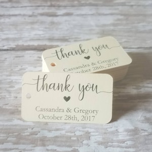 Mini Thank You Tags, Succulent Tags, Small Thank You Favor Tags, Wedding Elegant, Bridal Shower, Baby Shower, Rectangle thank you (271)