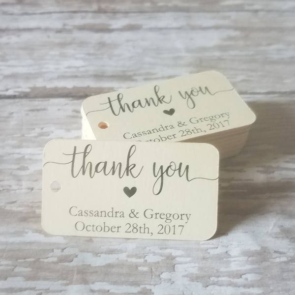 Mini Thank You Tags, Succulent Tags, Small Thank You Favor Tags, Wedding Elegant, Bridal Shower, Baby Shower, Rectangle thank you (271)