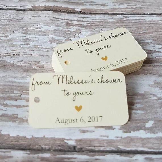 From My Shower to Yours Mini Thank You Tags Bridal Shower - Etsy