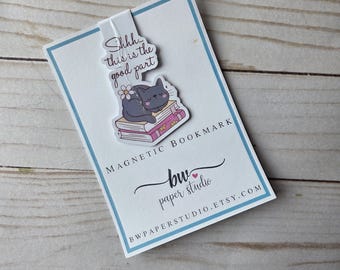 Magnetic Bookmark | Shh this is the good part | Cutesy Laminated Page Marker | Teenager Gift | Aesthetic Planner Bookmark (019)
