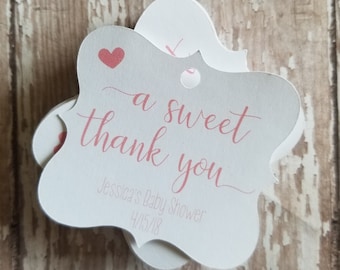 Um doce agradecimento, etiquetas para chá de panela, etiquetas para chá de bebê, lembrancinhas de doces, lembrancinhas de casamento, etiquetas para donuts, etiquetas para biscoitos, lembrancinhas (295C)