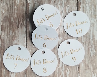 2&quot; Flip Flop Tags, lets dance, Shoe Size Tag, A little Treat for your Dancing Feet, Small Flip Flop Tags, wedding favor, wedding tag (F009C)
