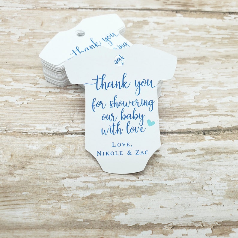 Thank you for showering our baby with love baby shower tag Etsy