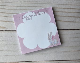 Personalized 3x3 Notepad | Custom Note Pad | Small Custom Notepad | a hoppy little note | cute bunny | Cottagecore (012)