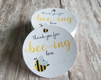 Étiquette de faveur de baby shower, merci d'avoir été ici, baby shower d'abeille, douche nuptiale d'abeille, cadeau de fête de miel, miel frais, cadeau de remerciement (252 g)